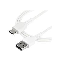 StarTech.com 2m USB-A auf USB-C Ladekabel - Dauerhaftes USB 2.0 auf USB Typ-C Datenübertragungs- und Schnellladekabel - Robuster TPE-Mantel Aramidfaser, M/M, 3A - Weiß (RUSB2AC2MW)