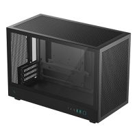 Deepcool CH260, Micro Tower, PC, Schwarz, micro ATX, Mini-ATX, Mini-ITX, Acrylnitril-Butadien-Styrol (ABS), SPCC, Gehärtetes Glas, 17,4 cm