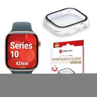 E.V.I. 02132, Displayschutz, Smartwatch, Transparent, Apple, Apple Watch 10 (42mm), Polycarbonat (PC), Gehärtetes Glas