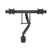 Fellowes Eppa - Befestigungskit (Spannbefestigung für Tisch, Tischplattenbohrung, 2 Gasfedern, 2 Monitorarme, 2 VESA-Platten) - für 2 Monitore - Schwarz - Bildschirmgröße: bis zu 81,3 cm (bis zu 32 Zoll)