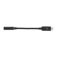 V7 Audioadapter USB-C auf 3.5-mm-Stecker, USB 3.2 Gen 1 (3.1 Gen 1) Type-C, 3.5mm, Schwarz, Vietnam, CE, FCC, RoHS, UKCA, WEEE, 8,5 mm