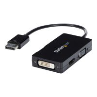 StarTech.com 3-in1 DisplayPort auf HDMI / DVI / VGA Adapter - DP zu VGA, DP zu HDMI, DP zu DVI Konverter - 1920x1200 / 1080p - Schwarz - Videoadapter - DisplayPort männlich zu HD-15 (VGA)