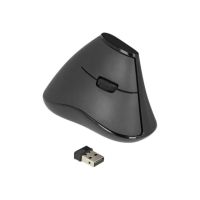 Delock Ergonomic - Vertikale Maus - ergonomisch - Für Rechtshänder - optisch - 5 Tasten - kabellos - 2.4 GHz - kabelloser Empfänger (USB)