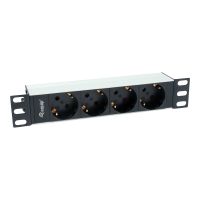 Equip Pro - Stromverteilungseinheit (Rack - einbaufähig) - Wechselstrom 220-240 V - 3500 Watt - Eingabe, Eingang power CEE 7/7 - Ausgangsanschlüsse: 4 (power CEE 7/7)