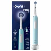 Oral-B Pro 1 Sensitive Clean, Erwachsener, Rotierende-vibrierende Zahnbürste, Tägliche Pflege, Sensibel, Whitening, 20000 Bewegungen pro Minute, Blau, 8800 Bewegungen pro Minute