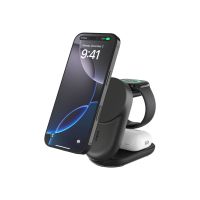 Belkin UltraCharge - Kabelloses Ladegerät - 3-in-1, magnetisch, faltbar, mit Qi2 + AC-Netzteil