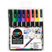 FABER-CASTELL POSCA 10.1.0963, Mehrfarbig, Mehrfarbig, Kunststoff, Rund, Kunststoff, CE