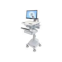 Ergotron Wagen - offene Architektur - für LCD-Display / PC-Ausrüstung - verriegelbar - medizinisch - Aluminium, verzinker Stahl, hochwertiger Kunststoff - Bildschirmgröße: bis zu 61 cm (bis zu 24 Zoll)
