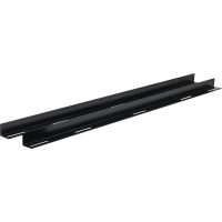 Rockstable 19" L-Trageschienen für 1200mm Tiefe, Regal-Schienenset, Schwarz, Stahl, 48,3 cm (19 Zoll), 35 mm, 950 mm