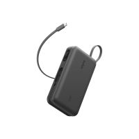 Belkin UltraCharge - Powerbank - with integrated cable and display - 20000 mAh - 45 watt - Fast Charge - 2 Ausgabeanschlussstellen (USB, USB-C)