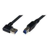 StarTech.com 1m USB 3.0 SuperSpeed Kabel A auf B rechts gewinkelt - Schwarz - USB3.0 Anschlusskabel - Stecker/Stecker - USB-Kabel - USB Type B (M)
