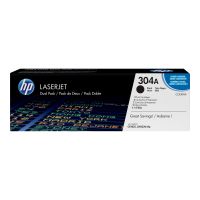 HP 304A - 2er-Pack - Schwarz - original - LaserJet - Tonerpatrone (CC530AD)