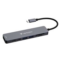Verbatim 32158, USB 3.2 Gen 1 (3.1 Gen 1) Type-C, HDMI, USB 3.2 Gen 1 (3.1 Gen 1) Type-A, USB 3.2 Gen 1 (3.1 Gen 1) Type-C, MicroSD (TransFlash), MicroSDHC, MicroSDXC, SD, SDHC, SDXC, 5000 Mbit/s, 3840 x 2160, 3840 x 2160 Pixel