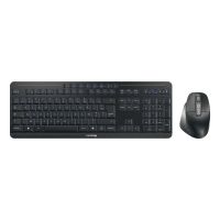 Cherry Stream desktop ultimate, Verkabelt & Kabellos, USB + RF Wireless + Bluetooth, Scherenschalter, AZERTY, LED, Schwarz