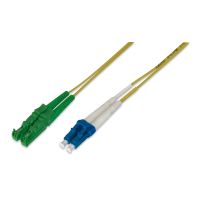 DIGITUS LWL Patchkabel, E2000 (8° APC) auf LC (UPC), Singlemode