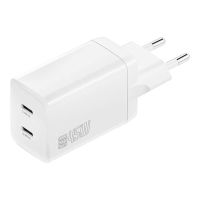 4smarts PDPlug Dual - Netzteil - GaN - 45 Watt - 3 A - PD 3.0, PD/PPS, Huawei Fast Charge, HiSilicon Fast Charging, QC 4.0+, AFC (24 pin USB-C)
