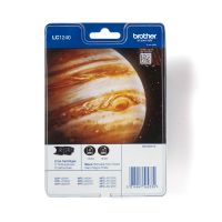 Brother LC-1240BKBP2, Standardertrag, Schwarz, Tinte auf Pigmentbasis, 600 Seiten, Multipack