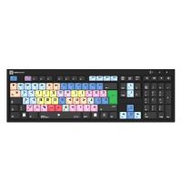 Logickeyboard LKB-MCOM4-BJPU-FR, Volle Größe (100%), Kabelgebunden, USB, Scherenschalter, AZERTY, Schwarz