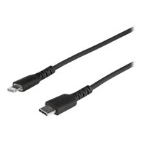 StarTech.com 3 ft(1m) Durable Black USB-C to Lightning Cable, Heavy Duty Rugged Aramid Fiber USB Type C to Lightning Charger/Sync Power Cord, Apple MFi Certified iPad/iPhone 12 Pro Max