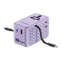 Verbatim Charge 'n' Travel - Netzteil - GaN III, universell - 70 Watt - 10 A - Power Delivery 3.0 + PPS, QC 4.0, Power Delivery 3.1, QC 4.0+ - 4 Ausgabeanschlussstellen (USB-C, USB)