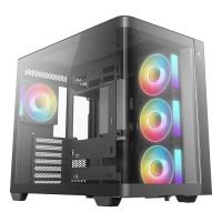 Deepcool CG530U 4F, Tower, PC, Schwarz, ATX, ITX, micro ATX, Acrylnitril-Butadien-Styrol (ABS), SPCC, Gehärtetes Glas, 16 cm