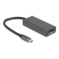 Delock Adapterkabel - 24 pin USB-C männlich zu HDMI, DisplayPort weiblich - Grau - 8K120Hz (7680 x 4320)