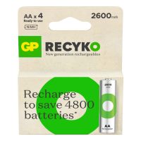 GP Battery ReCyko Pro GPRCK260AA129C4, Wiederaufladbarer Akku, AA, Nickel-Metallhydrid (NiMH), 1,2 V, 4 Stück(e), 2600 mAh