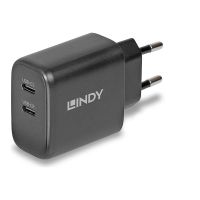 Lindy Netzteil - 65 Watt - 4.05 A - Power Delivery 3.0 + PPS, QC 4.0 - 2 Ausgabeanschlussstellen (24 pin USB-C)