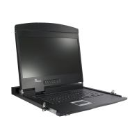 Inter-Tech KVM AS-9108 TLS - KVM-Konsole mit KVM-Switch - 8 Anschlüsse - USB - QWERTY - 48.3 cm (19")