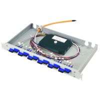 Telegärtner Karl Gärtner Telegärtner LWL-Patchpanel 12 Port LC 1 HE - Patch-Panel, Faser, LC, OM2, Grau, Aluminium, Rackeinbau