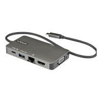 StarTech.com USB-C Multiport Adapter - USB-C auf 4K 30Hz HDMI oder 1080p VGA - USB Typ-C Mini Dock mit 100W Power Delivery Passthrough, 3-Port USB Hub 5 Gbit/s, GbE - 30cm Kabel (DKT30CHVPD2)