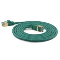 WANTEC Extra dünnes CAT7 SSTP Patchkabel, 15 m, Cat7, S/FTP (S-STP), RJ-45, RJ-45, Grün