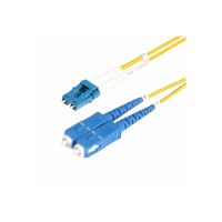 StarTech.com 10m (30ft) LC to SC (UPC) OS2 Single Mode Duplex Fiber Optic Cable, 9/125µm, Laser Optimized, 10G, Bend Insensitive, Low Insertion Loss - LSZH Fiber Patch Cord (SMLCSC-OS2-10M)