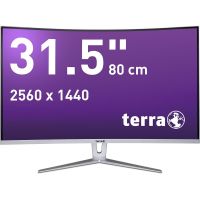 TERRA LCD/LED 3280W V3 silver/white CURVED USB-C/HDMI/DP, 81,3 cm (32"), 2560 x 1440 Pixel, Dual WQHD, LED, Silber, Weiß