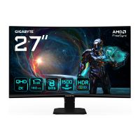 Gigabyte GS27QCA 27" QHD Gebogener Gaming-Monitor – 2560 x 1440, 180Hz, 1ms, 250 cd/m², FreeSync, HDR Ready, HDMI 2.0, DisplayPort 1.4, 68,6 cm (27"), 2560 x 1440 Pixel, Quad HD, LED, 1 ms, Schwarz