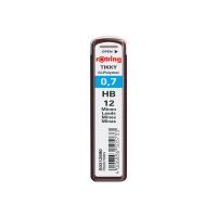 rOtring Tikky - Bleistiftmine - Hi-Polymer - HB - 0.7 mm - fein (Packung mit 12)