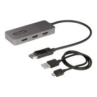 StarTech.com 3-Port MST Hub, DisplayPort to Triple HDMI Monitors, 4K 60Hz, DP 1.4 Multi-Monitor Video Adapter with 1ft (30cm)