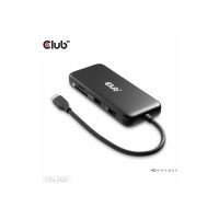 Club 3D 8-1 Portable Dock USB Type-C® 10Gbps to HDMI™ and DisplayPort™ 8K30Hz PD Max.100Watt, USB Typ-C, HP DELL LENOVO MAC APPLE WINDOWS ACER ASUS
