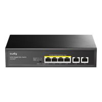 CUDY GS1006P - 2.0 - Switch - 4 x 10/100/1000 - an Rack montierbar, Desktop - PoE+ (65 W)