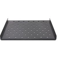Rockstable 1HE 19" Fachboden, Regalboden, Schwarz, Stahl, 20 kg, 1U, Oval