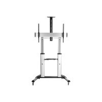 Techly Wagen - für Flachbildschirm / AV-Ausrüstung - Silber - Bildschirmgröße: 152.4-254 cm (60"-100")