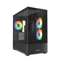 Sharkoon MK6 RGB, Midi Tower, PC, Weiß, micro ATX, Mini-ITX, Gaming, Multi