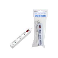 LogiLink Slim - Steckdosenleiste - Wechselstrom 250 V - 1700 Watt - Ausgangsanschlüsse: 3 (3 x Eurostecker)