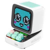 Divoom Ditoo-Pro, Kabellos, Tragbarer Stereo-Lautsprecher, Weiß, LED, Integrierte Batterie, 8 h