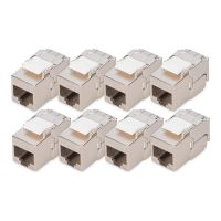 DIGITUS CAT 6A  Kompakt-Keystone Modul, geschirmt, werkzeugfreier Montageanschluss. 8 Stk.