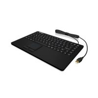 KeySonic KSK-5230IN, Mini, Kabelgebunden, USB, Membran Key Switch, QWERTY, Schwarz