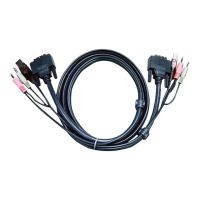 ATEN 2L-7D03UD - Video- / USB- / Audio-Kabel - USB, mini-phone stereo 3.5 mm, DVI-D (M)