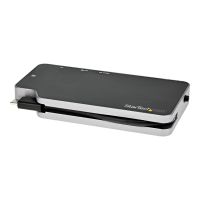 StarTech.com USB-C Multiport Adapter - USB-C auf 4K HDMI oder VGA mit 100W Power Delivery Pass-Through, 2-Port 10Gbit/s USB Hub, MicroSD, GbE - USB 3.1 Gen 2 Typ C Mini/Travel Dock (CDP2HVGUASPD)