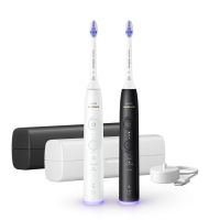 Philips Series 6500 HX7419/01 Wiederaufladbare Zahnbürste, Erwachsener, Schallzahnbürste, Tägliche Pflege, Sensibel, Whitening, 62000 Bewegungen pro Minute, Schwarz, Weiß, 2 min