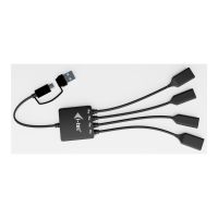 i-tec Hub - USB-C/USB-A cable - 2 x USB-C 3.2 Gen 1 + 2 x USB 3.2 Gen 1